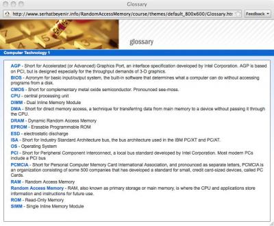 Udutu's built in Glossary Tool